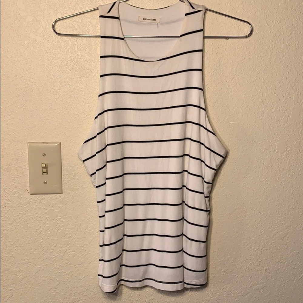 Black and white striped tank